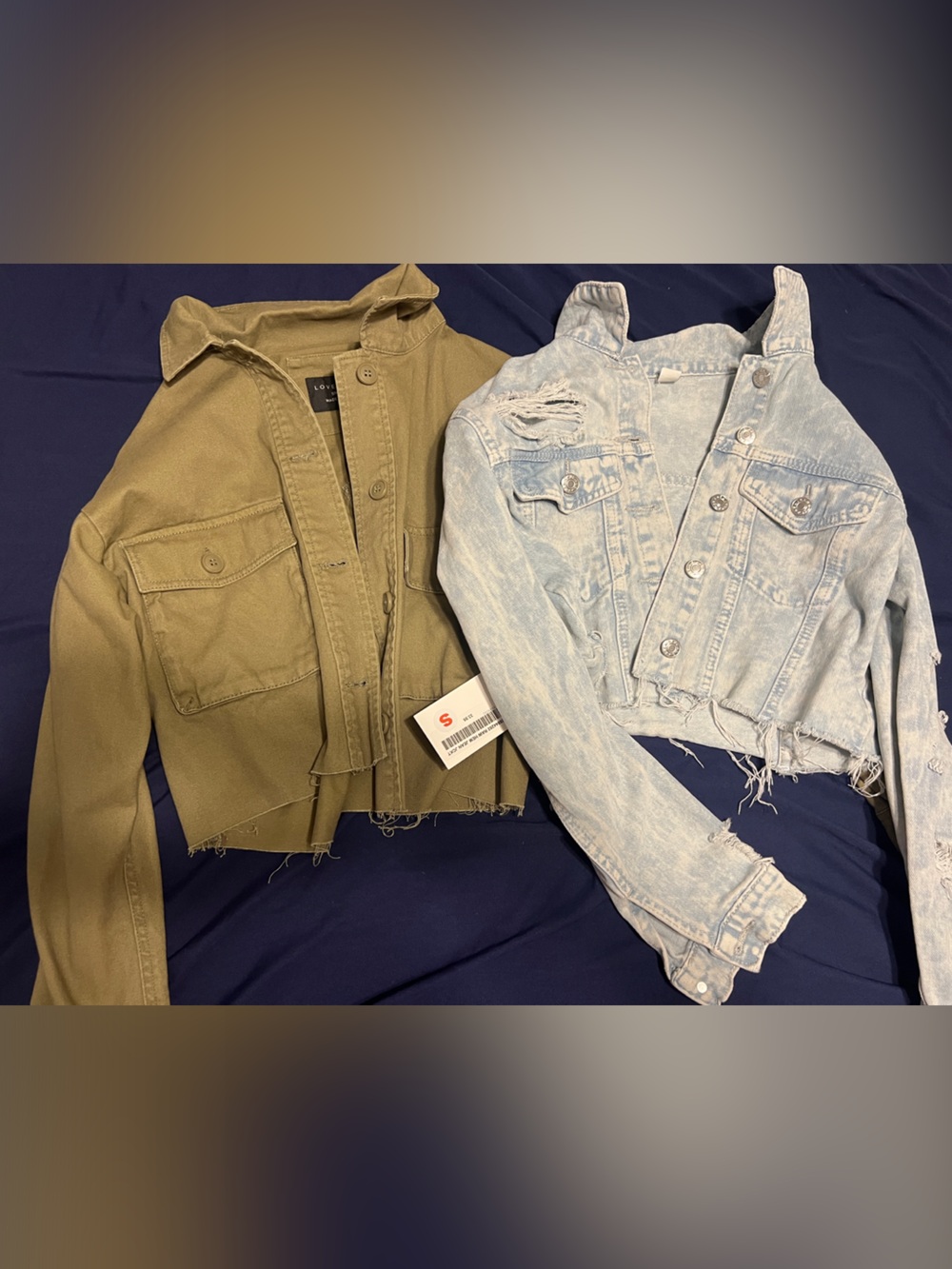 Women’s cropped jean jacket bundle